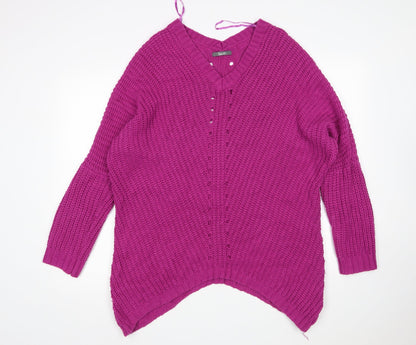 Womens UK Size 12 South Purple Pullover Jumper