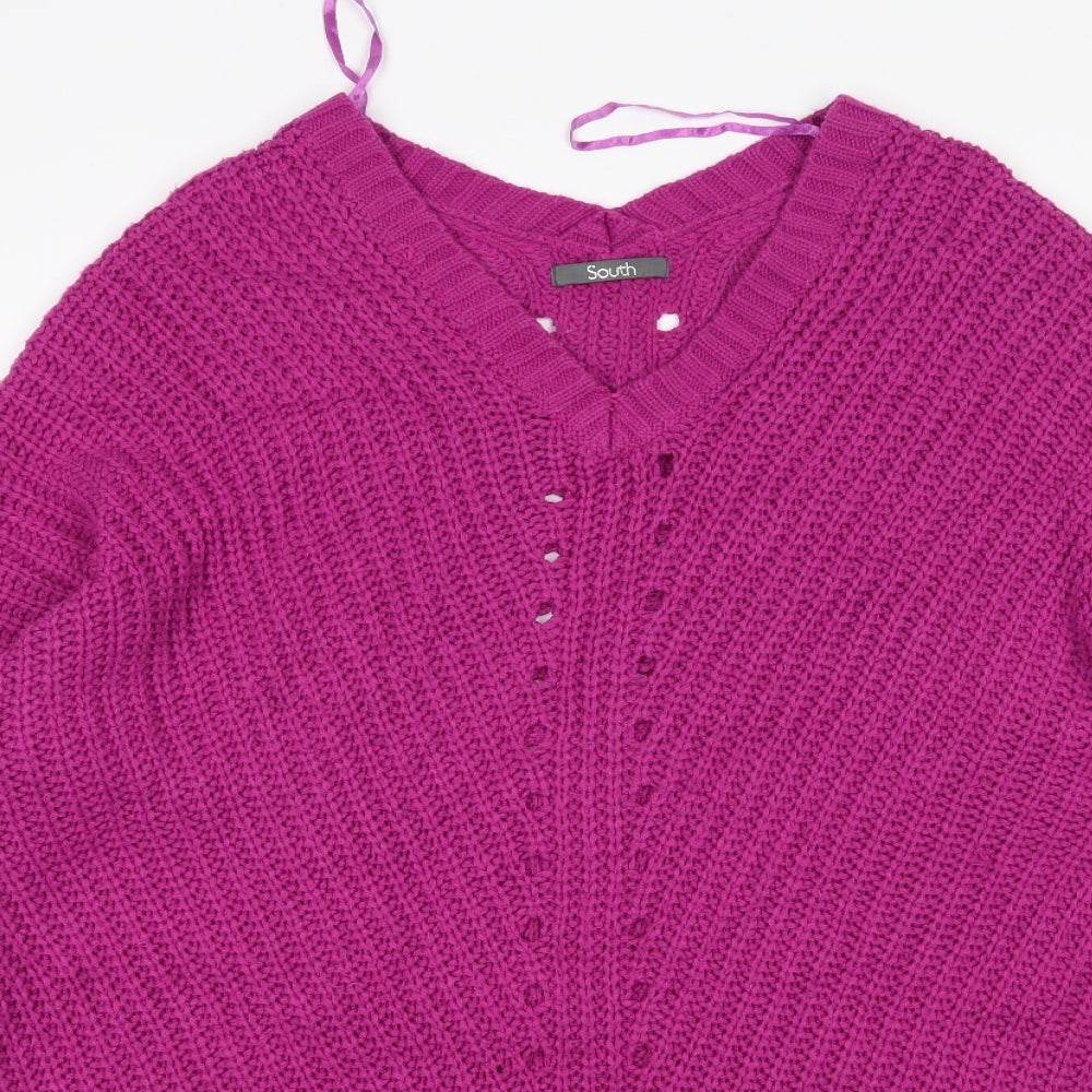 Womens UK Size 12 South Purple Pullover Jumper