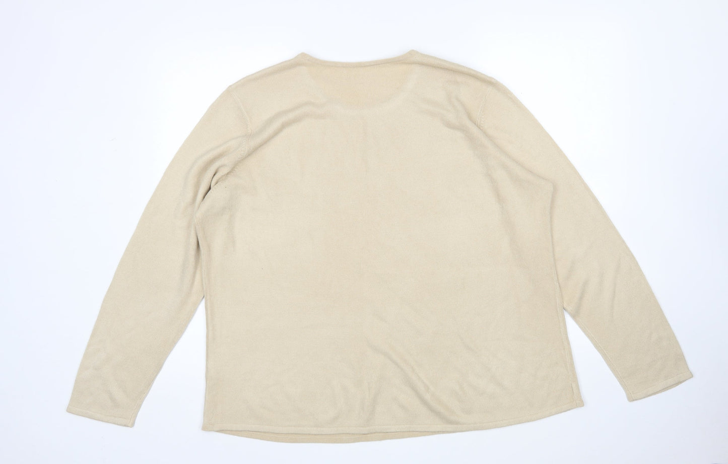 Womens UK Size XL Preworn Beige Pullover Jumper