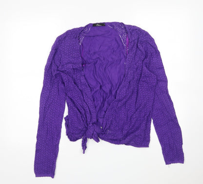 Womens UK Size M BM Purple Cardigan Jumper