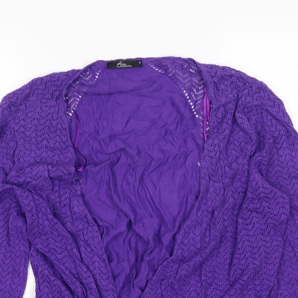 Womens UK Size M BM Purple Cardigan Jumper