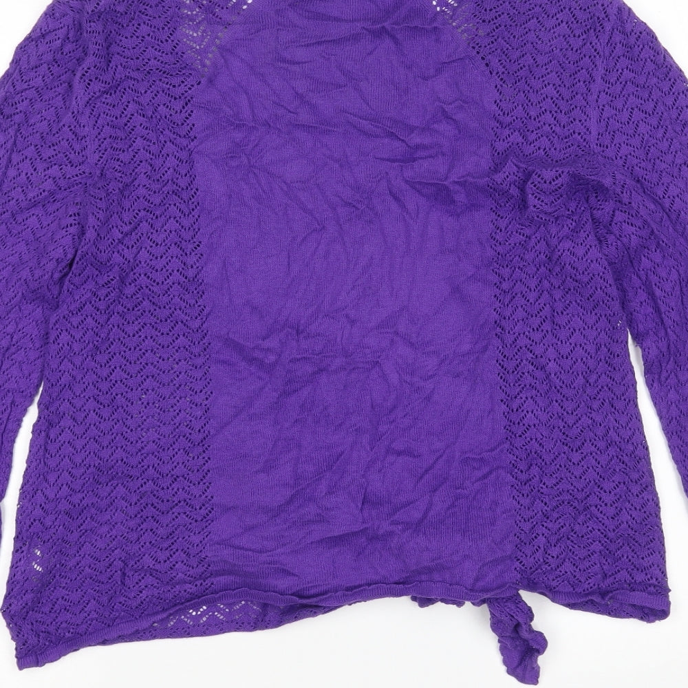 Womens UK Size M BM Purple Cardigan Jumper