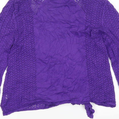 Womens UK Size M BM Purple Cardigan Jumper