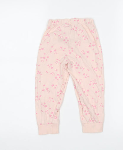 Primark Girls Pink Polka Dot Cotton  Pyjama Pants Size 2-3 Years