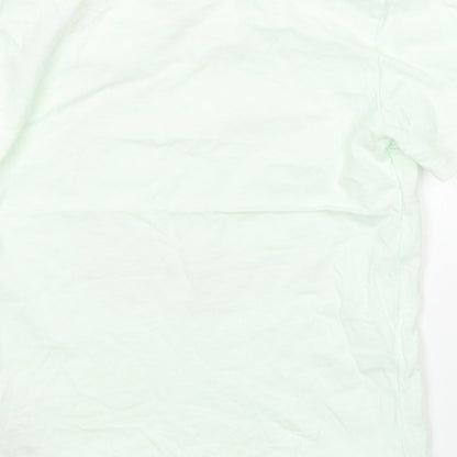 Primark Girls Green  Cotton Basic T-Shirt Size 2-3 Years Round Neck