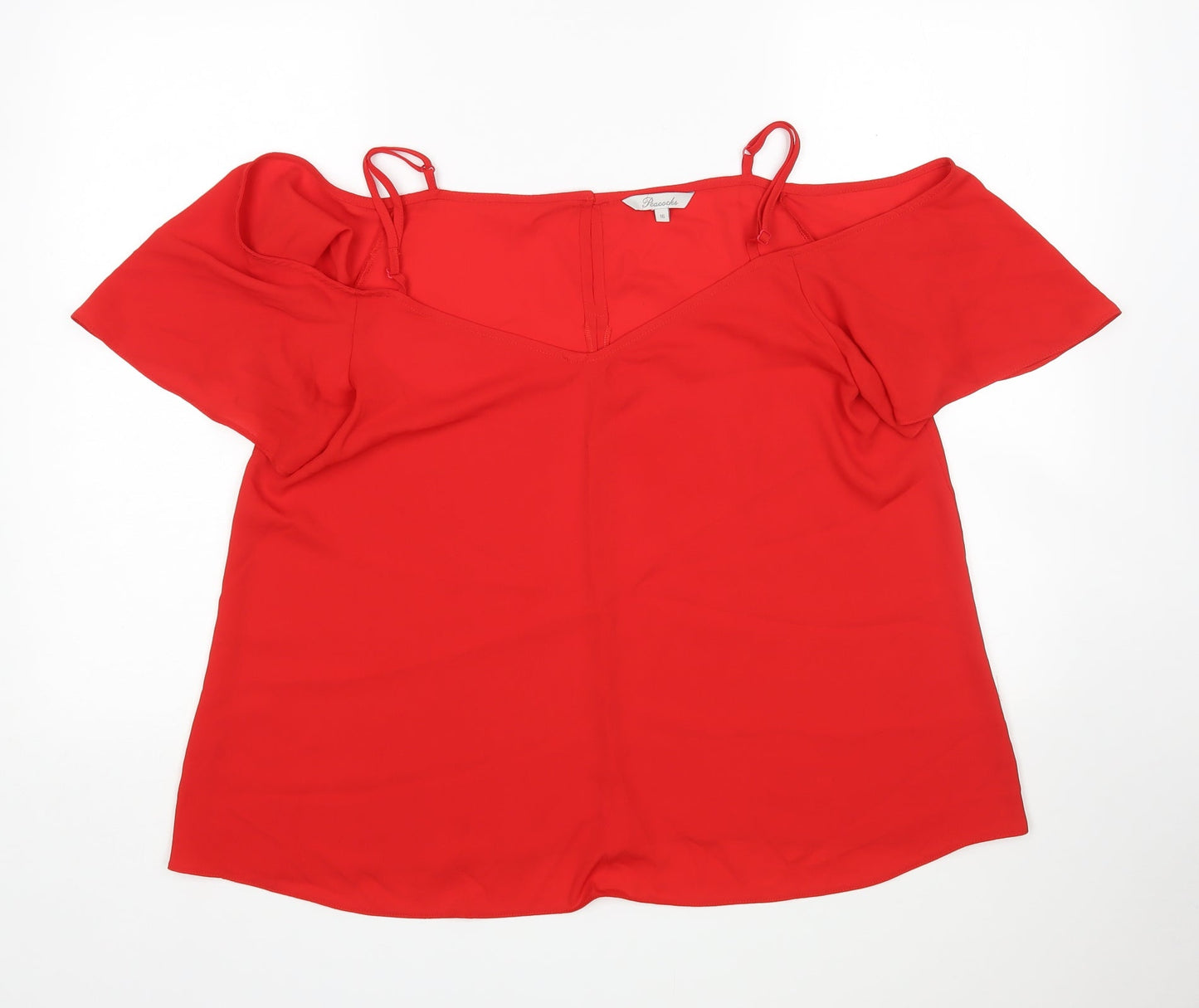 Womens UK Size 16 Peacocks Red Basic Blouse