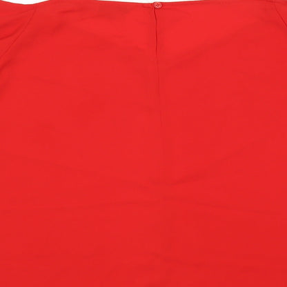 Womens UK Size 16 Peacocks Red Basic Blouse
