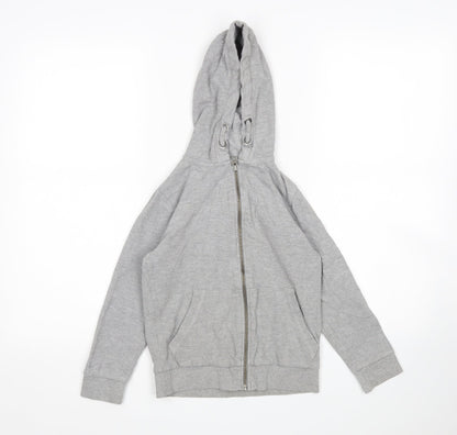 TU Boys Grey  Cotton Full Zip Hoodie Size 7 Years