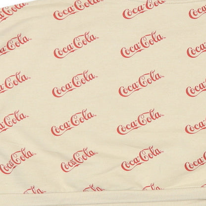 Primark Womens Beige  Polyester Pullover  Size S Round Neck  - Coca cola