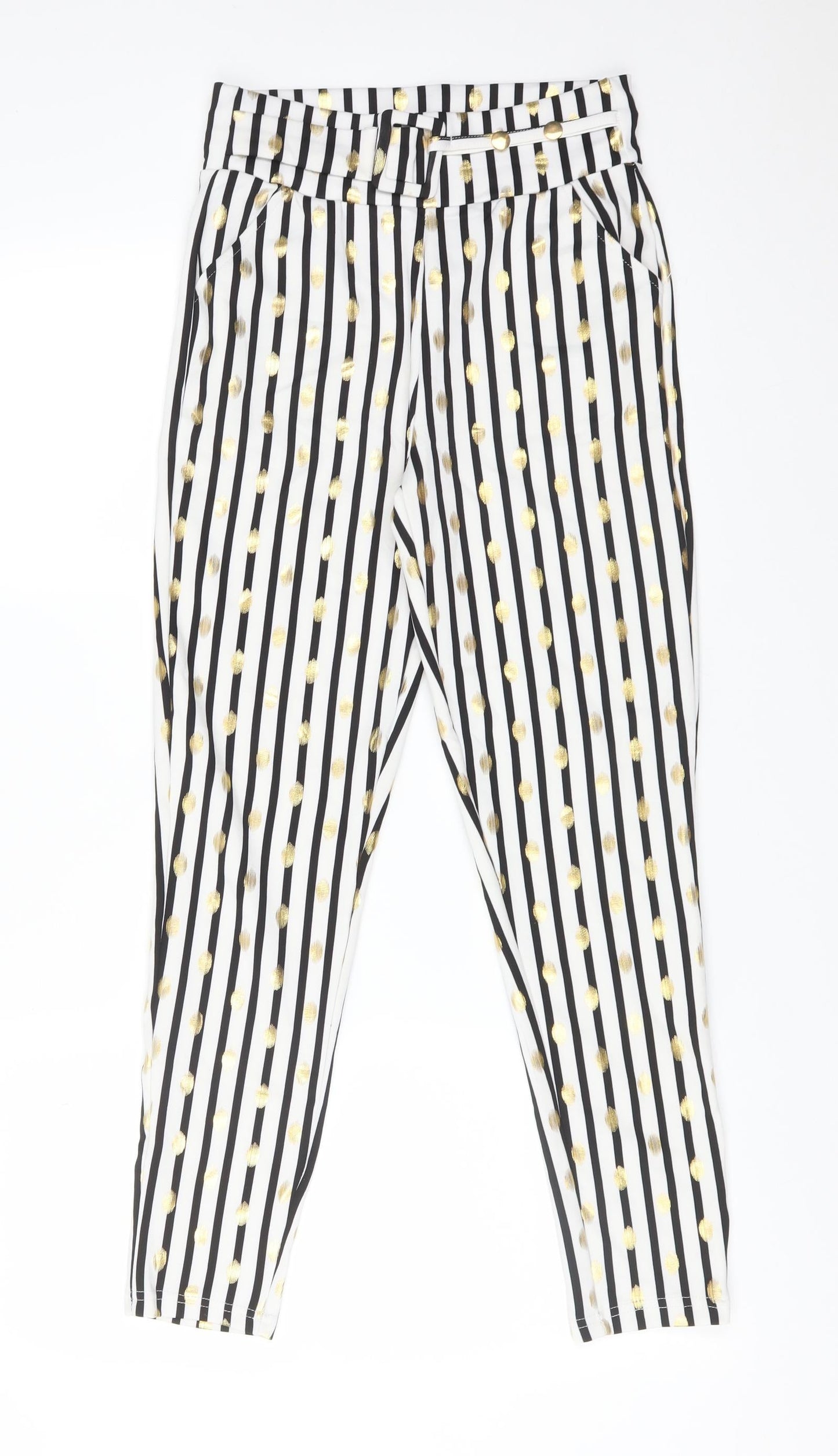 Womens UK Size M Preworn Regular Fit  Multicoloured Trousers