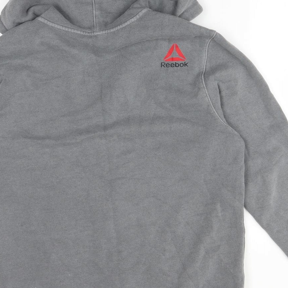Mens UK Size M Reebok Grey Full Zip Hoodie