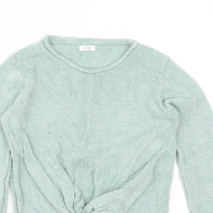 NEXT Girls Green  Viscose Basic T-Shirt Size 7 Years Round Neck