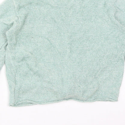 NEXT Girls Green  Viscose Basic T-Shirt Size 7 Years Round Neck