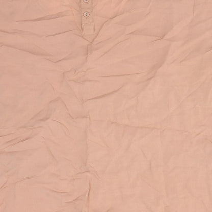 REDOUTE Womens Orange Striped Viscose Basic T-Shirt Size 10 Round Neck