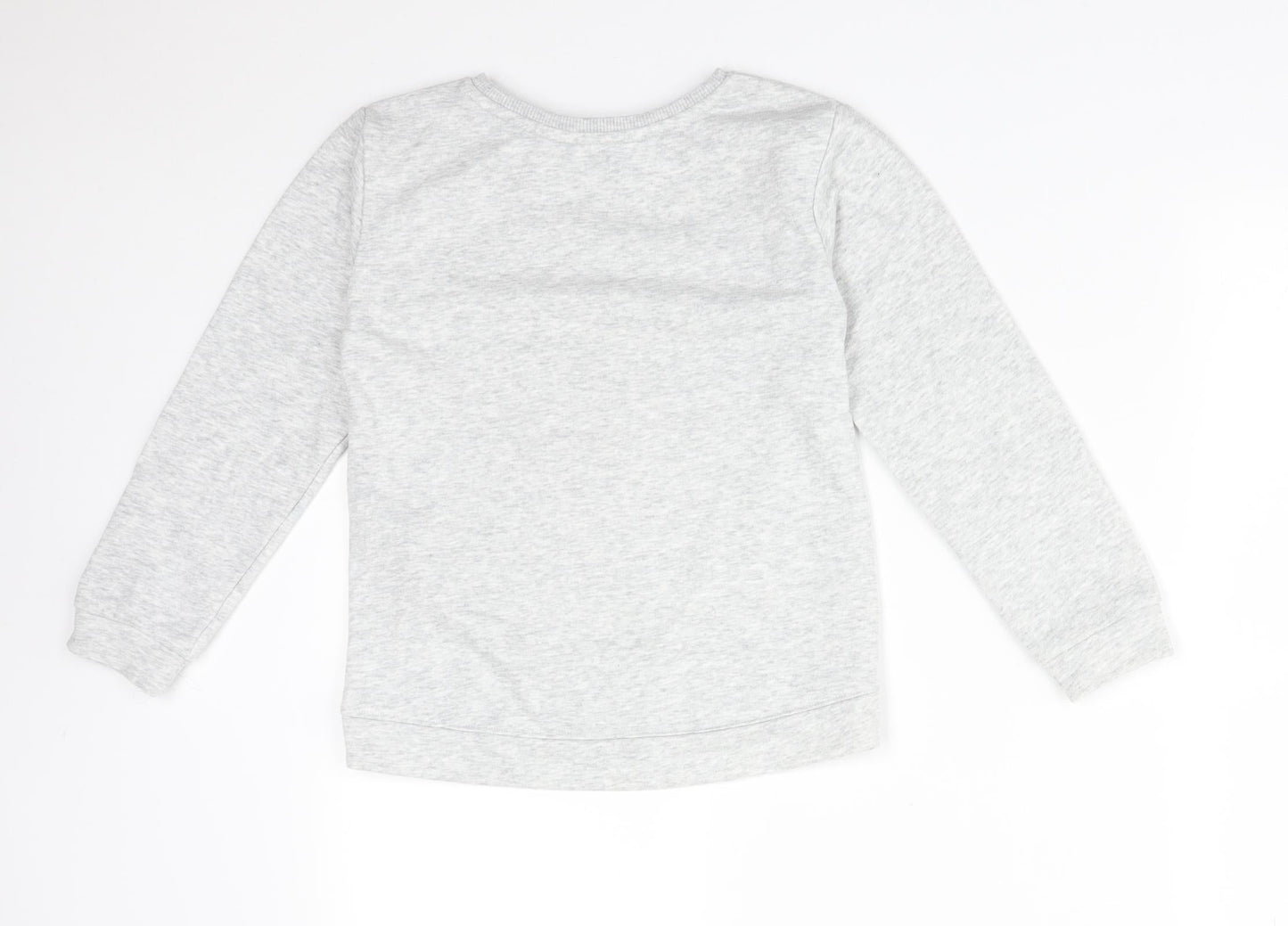H&M Girls Grey  Cotton Pullover Sweatshirt Size 7-8 Years   - YOU ME AND THE STARS