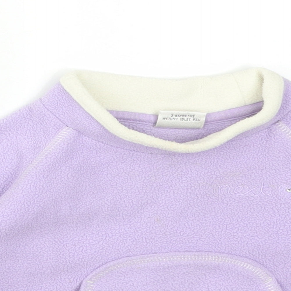 NEXT  Purple  Polyester Pullover Jumper Size 3-6 Months