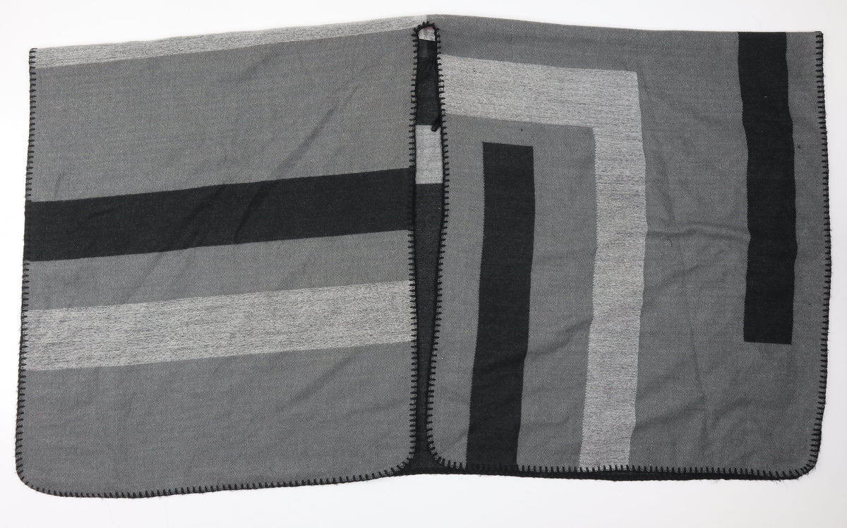 Front view of Miss Selfridge women’s grey acrylic shawl/wrap