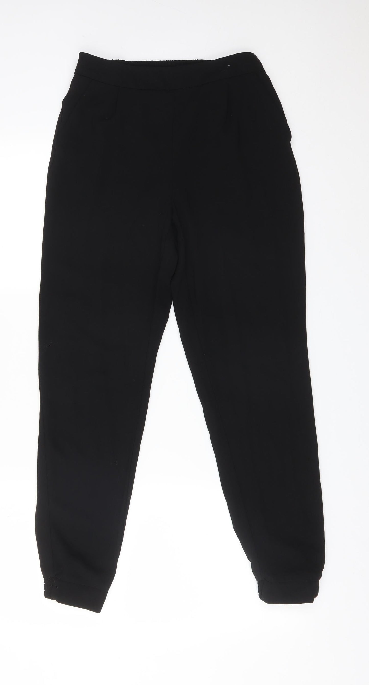 Primark Womens Black  Polyester  Trousers Size 8 L28 in Regular