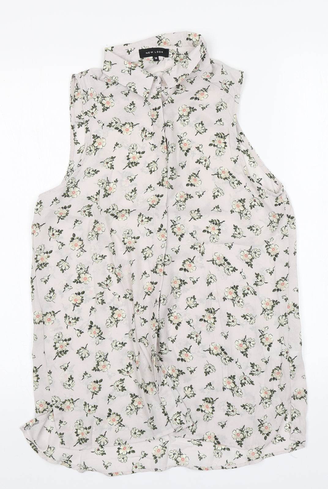 Womens UK Size 10 New Look Pink Basic Button-Up