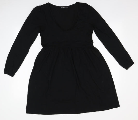 Boohoo Womens Black   A-Line  Size 10  Round Neck