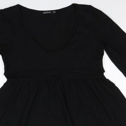 Boohoo Womens Black   A-Line  Size 10  Round Neck