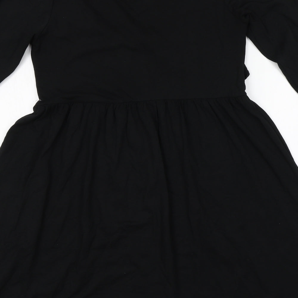 Boohoo Womens Black   A-Line  Size 10  Round Neck