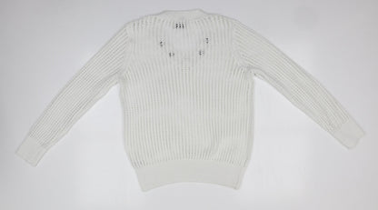 Womens UK Size M Papaya White Pullover Jumper