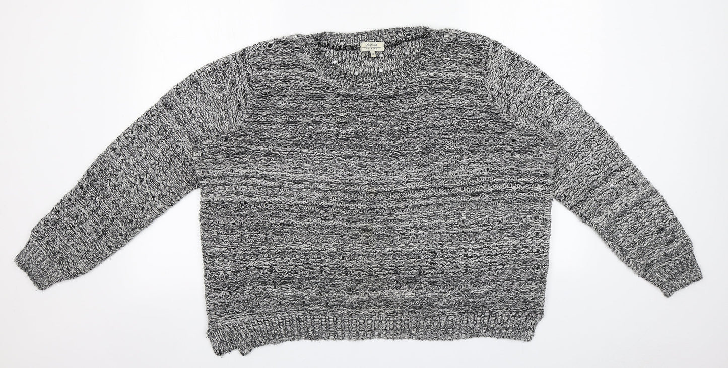 Womens UK Size 18 Papaya Grey Pullover Jumper