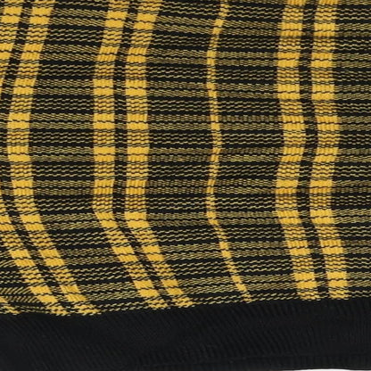 Primark Womens Yellow Roll Neck Plaid Viscose Pullover Jumper Size 4
