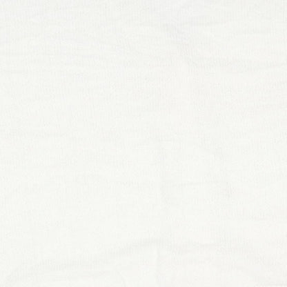 Womens UK Size M Preworn White Cardigan Jumper