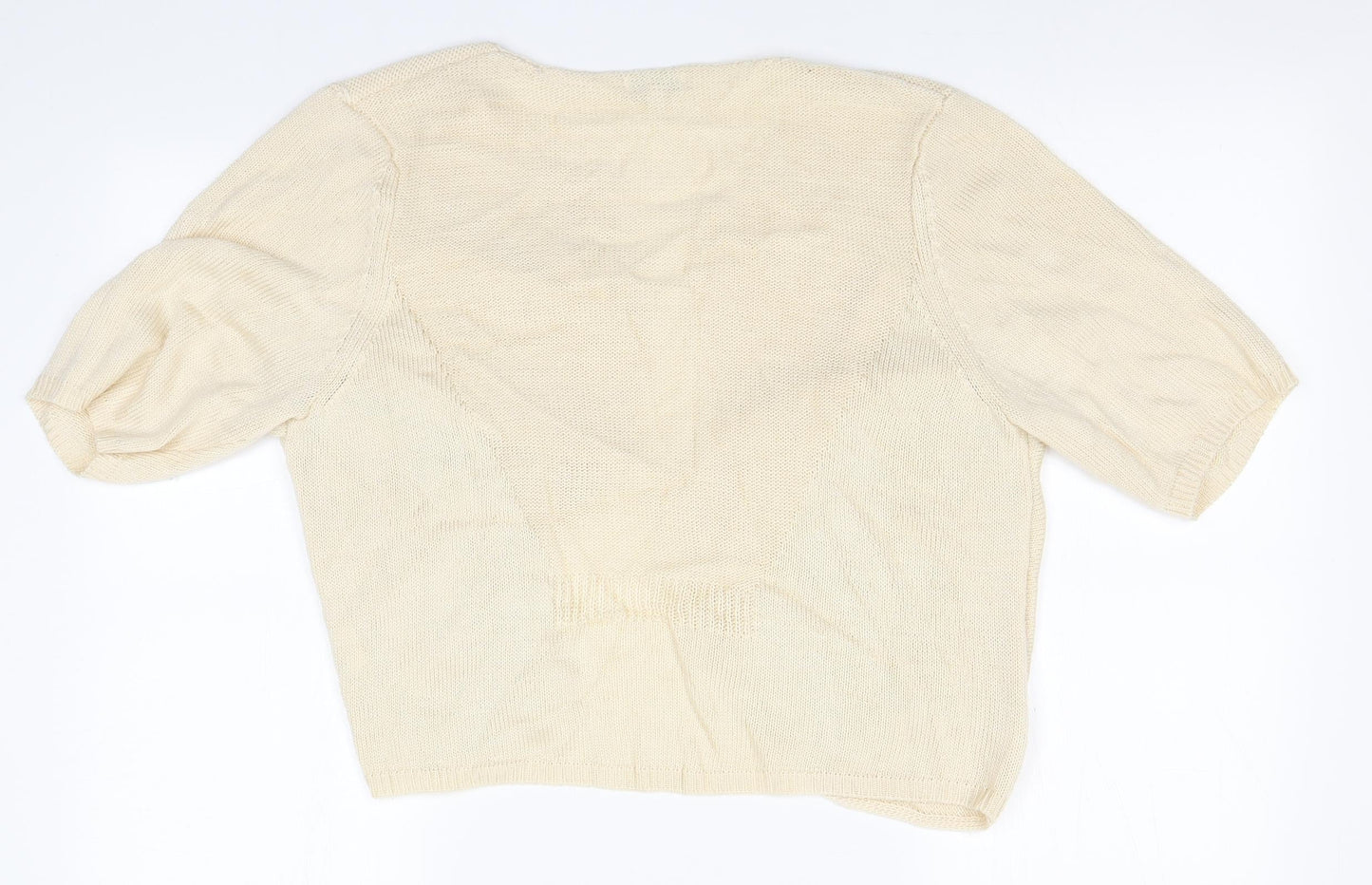 Womens UK Size XL Preworn Ivory Cardigan Jumper