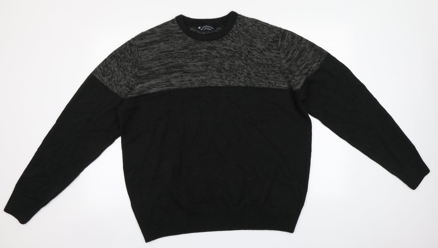 Kensington Mens Brown Round Neck  Acrylic Pullover Jumper Size 2XL