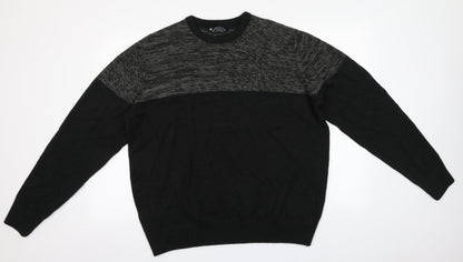 Kensington Mens Brown Round Neck  Acrylic Pullover Jumper Size 2XL