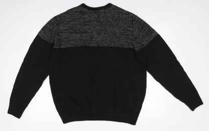 Kensington Mens Brown Round Neck  Acrylic Pullover Jumper Size 2XL