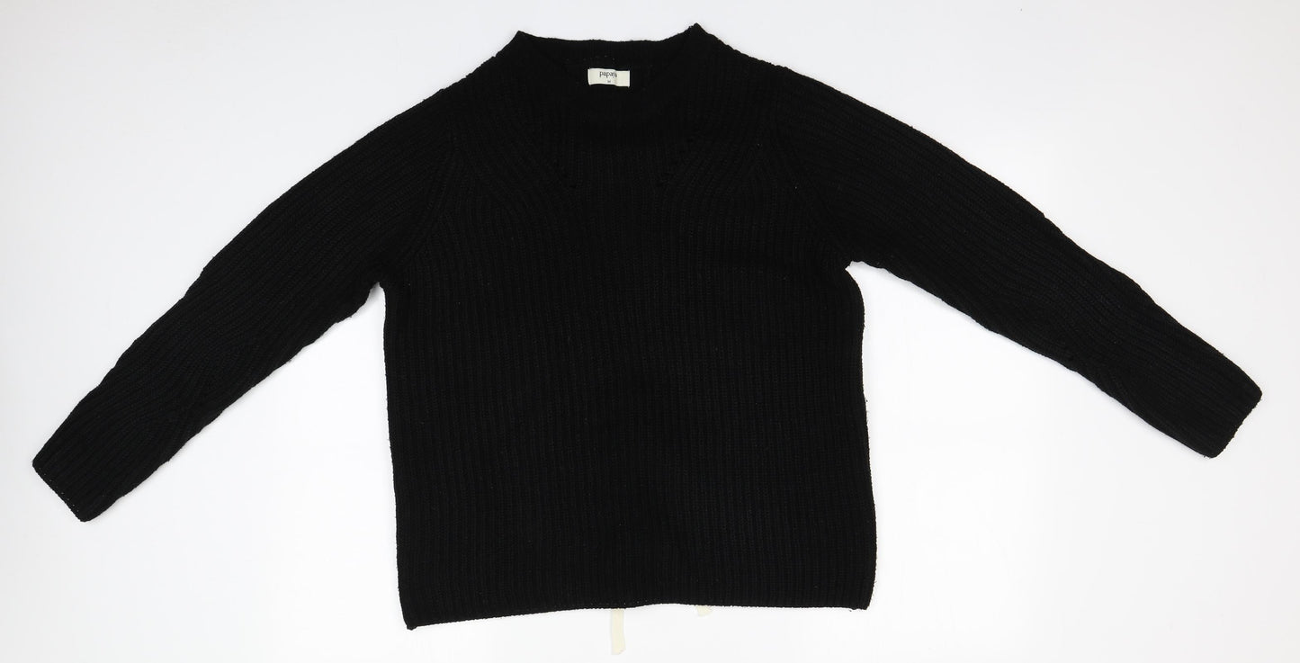 Womens UK Size M Papaya Black Pullover Jumper
