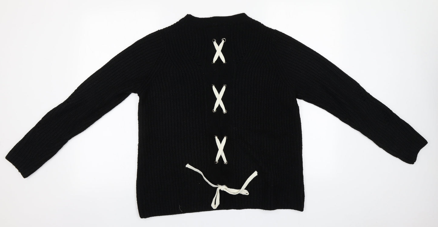 Womens UK Size M Papaya Black Pullover Jumper