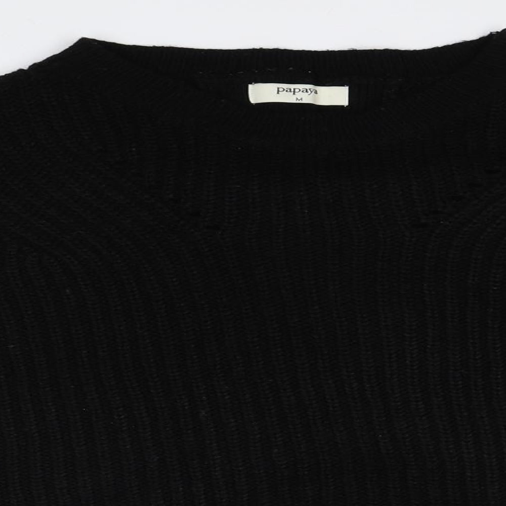 Womens UK Size M Papaya Black Pullover Jumper