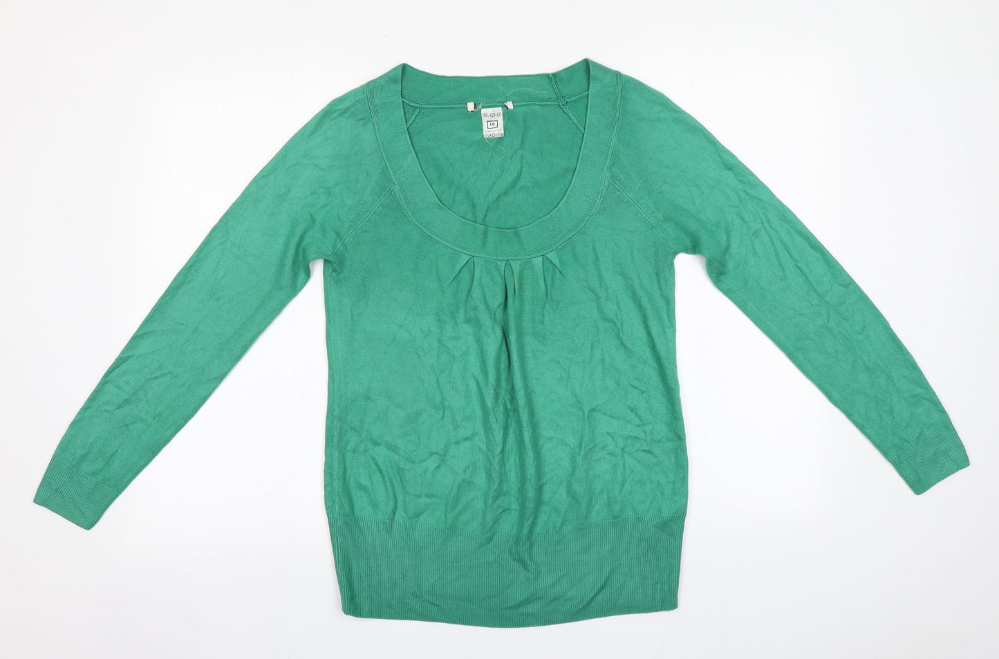 Womens UK Size 10 Preworn Green Pullover Jumper