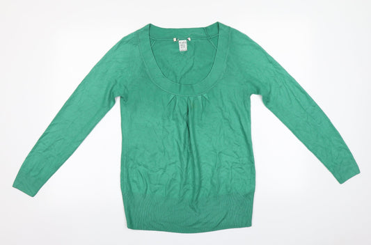 Womens UK Size 10 Preworn Green Pullover Jumper