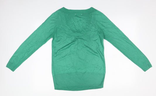 Womens UK Size 10 Preworn Green Pullover Jumper