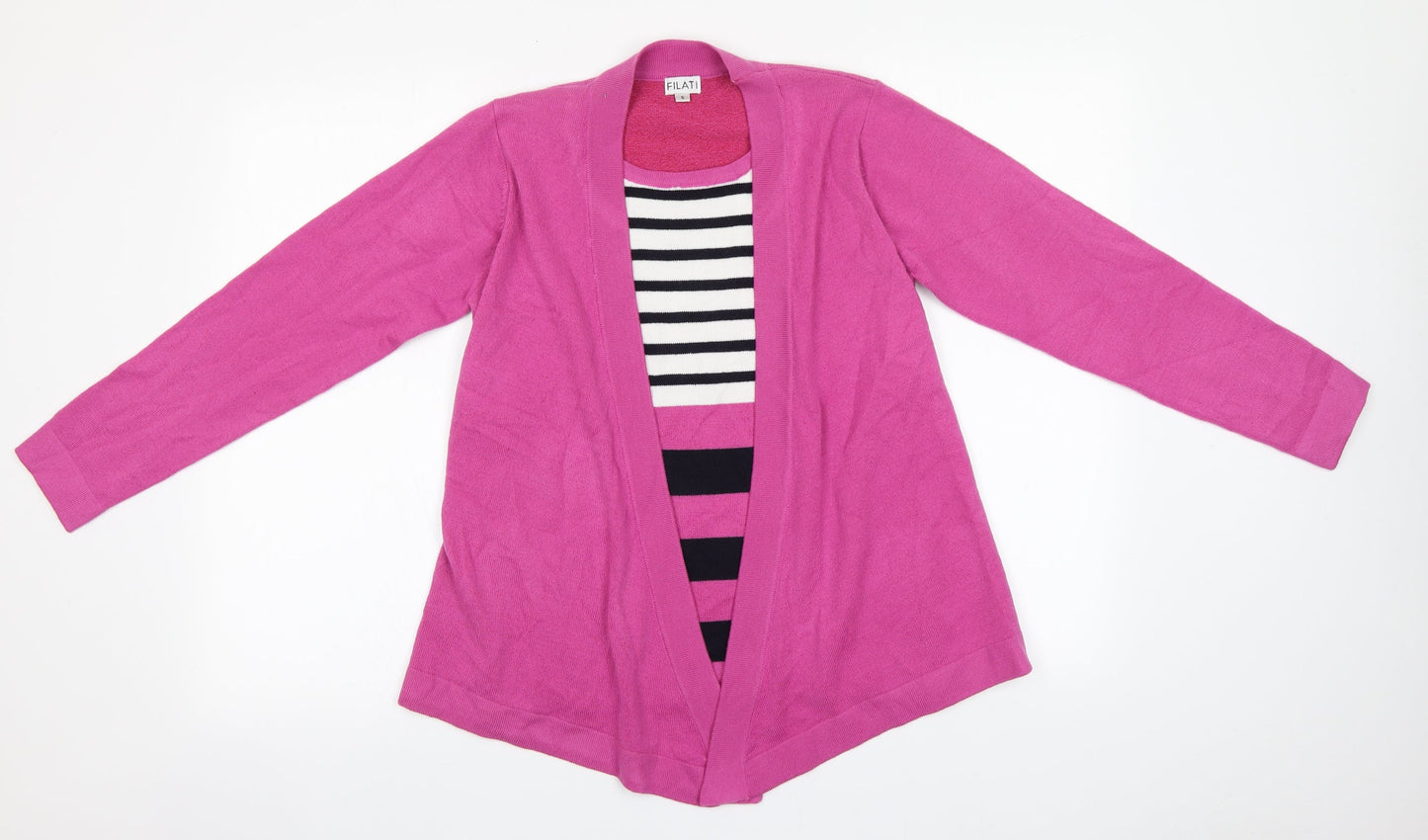 FILAT! Womens Pink Round Neck  Acrylic Pullover Jumper Size S