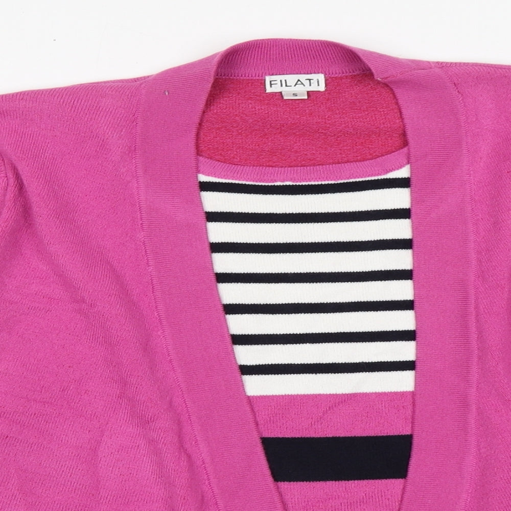 FILAT! Womens Pink Round Neck  Acrylic Pullover Jumper Size S