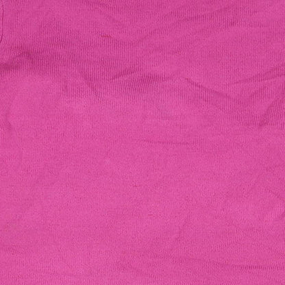 FILAT! Womens Pink Round Neck  Acrylic Pullover Jumper Size S