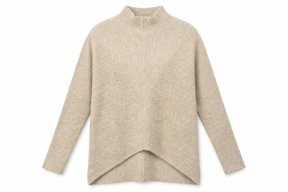 George Womens Beige Round Neck  Acrylic Pullover Jumper Size S