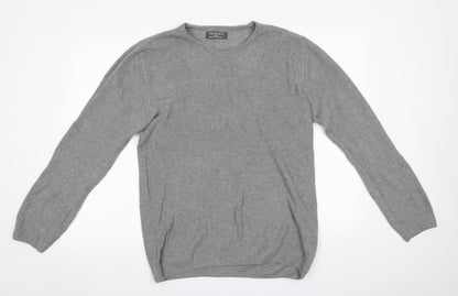 Primark Mens Grey Round Neck  Cotton Pullover Jumper Size L