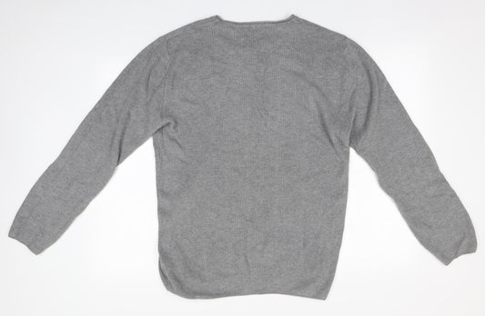 Primark Mens Grey Round Neck  Cotton Pullover Jumper Size L