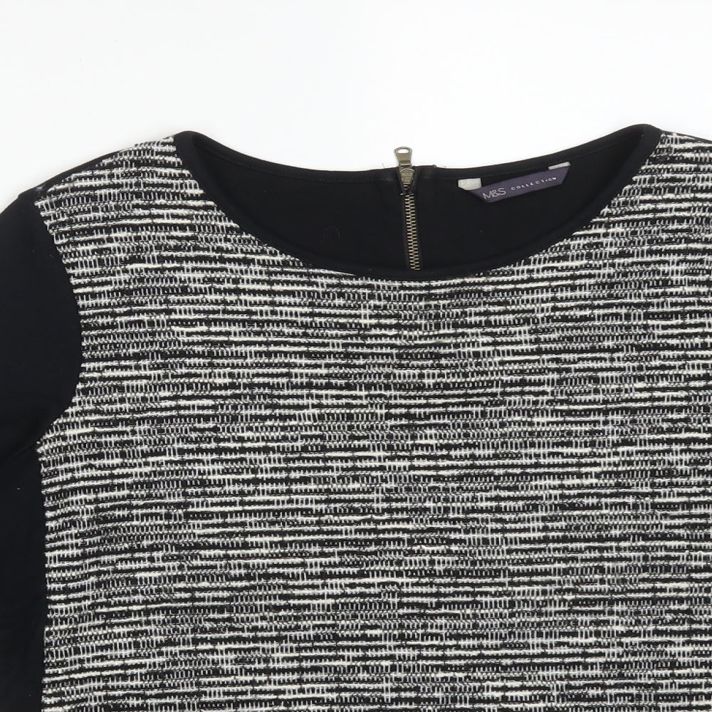 M&S Womens Multicoloured  Viscose Basic T-Shirt Size 10 Round Neck