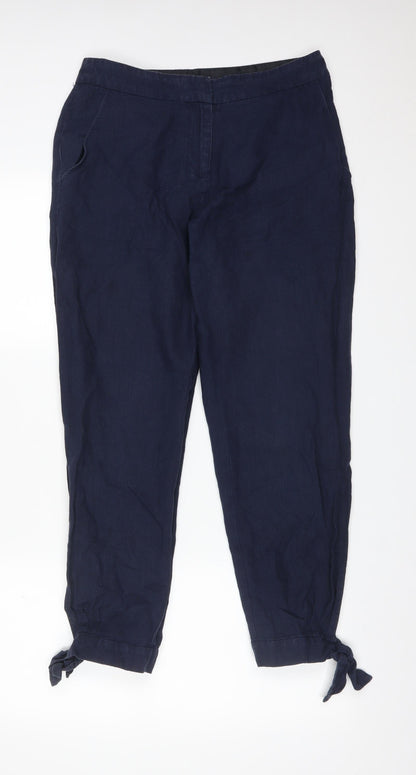 Womens UK Size 8 LAURA  ASHLEY Regular Fit  Blue Trousers