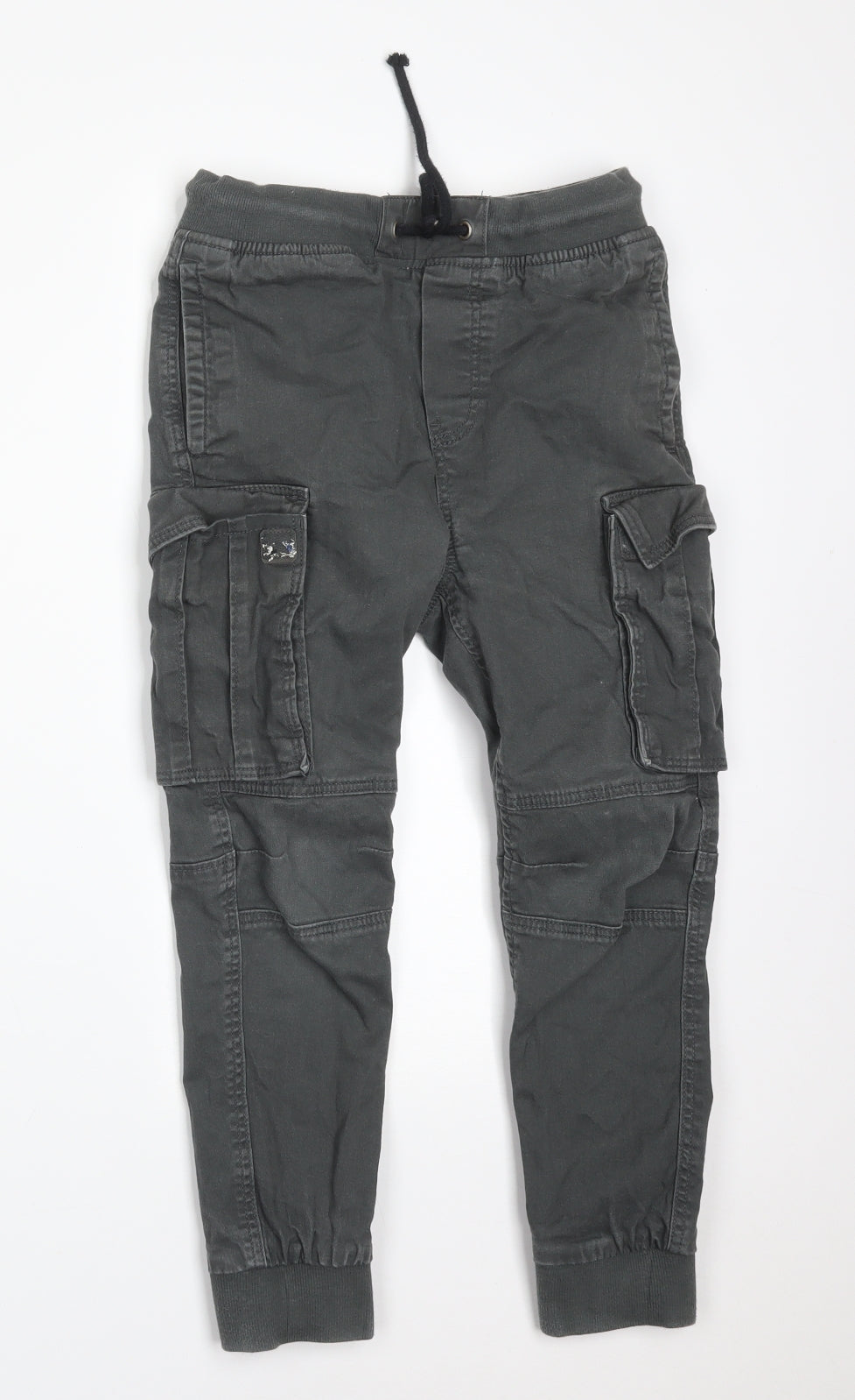 H&M Boys Grey  Cotton Cargo Trousers Size 9 Months  Regular
