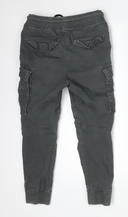 H&M Boys Grey  Cotton Cargo Trousers Size 9 Months  Regular